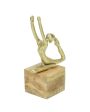 Meditative Marta Yoga Lady Gold Figurine | 6 x 4 x 10 inches Fashion