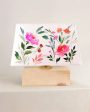 Rectangle Shaped Floral Bliss Cotton Shaded Table Lamp For Sale