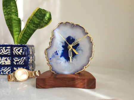 Gemstone Agate Table Clock | 6 x 5 inches For Cheap