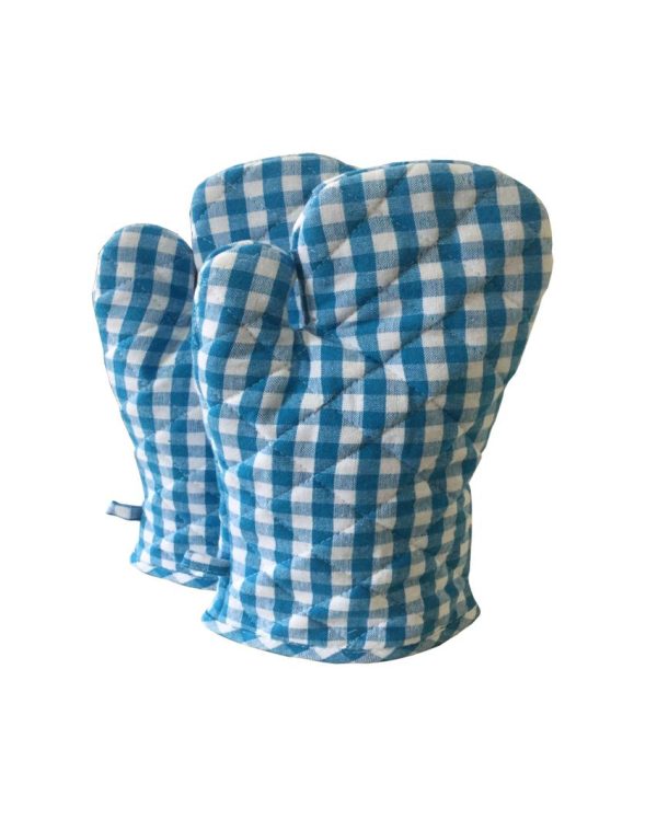 Trendy Checks Cotton Oven Mitten | 7 x 13 inches For Sale