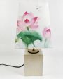 Lotus Shaded Empire Cotton Table Lamp For Cheap