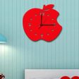 Time in Bloom Apple Shaped Wall Clock Online now