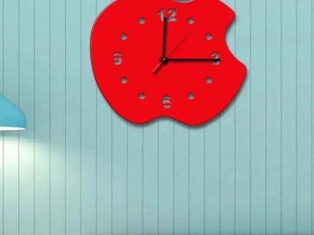 Time in Bloom Apple Shaped Wall Clock Online now