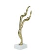 Wave Crest Dancing Gold Couple Decor Figurine | 8 x 3 x 16 inches Online Hot Sale