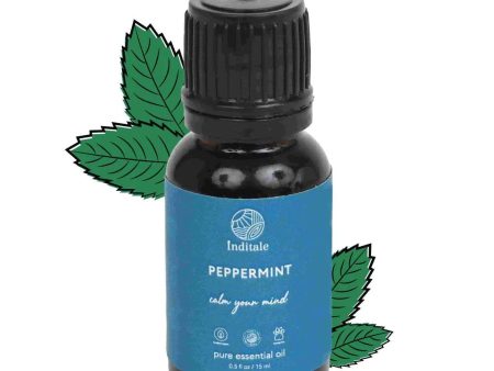 Inditale Peppermint Essential Oil (15ml) | Natural Minty Freshness for Breathe Easy & Energy For Discount