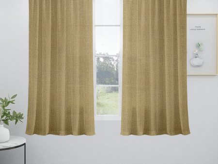 Beige Linen Sheer Curtains | Set of 2 Online Sale