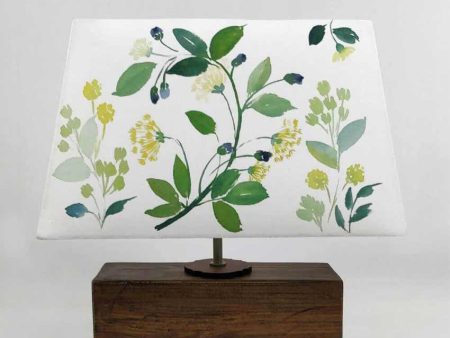 Rectangle Yarrow Floral Shaded Cotton Table Lamp Online