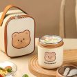 Bear Theme Stainless Steel Spoon & Soup Salad Tiffin Box with Insulated Bag For Cheap