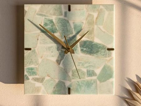 Amazonite Square Wall Clock | 10 x 10 inches For Discount