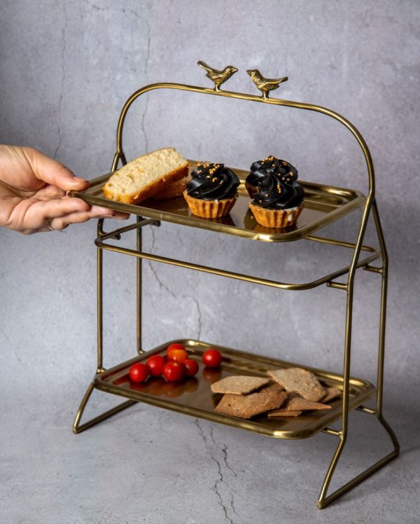 2 Tier Birdie Serving Tray Platter Online Hot Sale