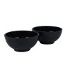 Black Coloured Melamine Serving Bowls | Set Of 2 Online Sale