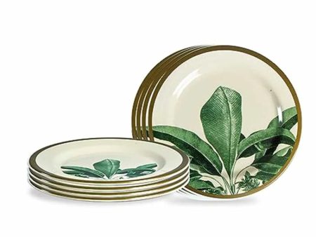 Eco-Friendly Biodegradable Green Leaves Dinner Plates | Set Of 8 For Discount