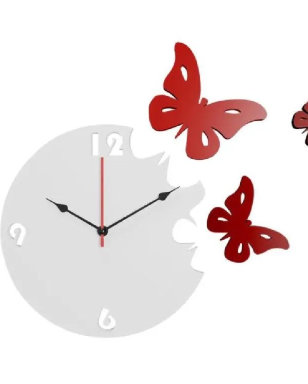 Wonderful Wall Clock With Butterfly For Discount