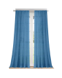 Blue Linen Sheer Curtains | Set of 2 Online