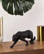 Black Matte Finish Modern Art Resin Geometric Panther Statue Hot on Sale