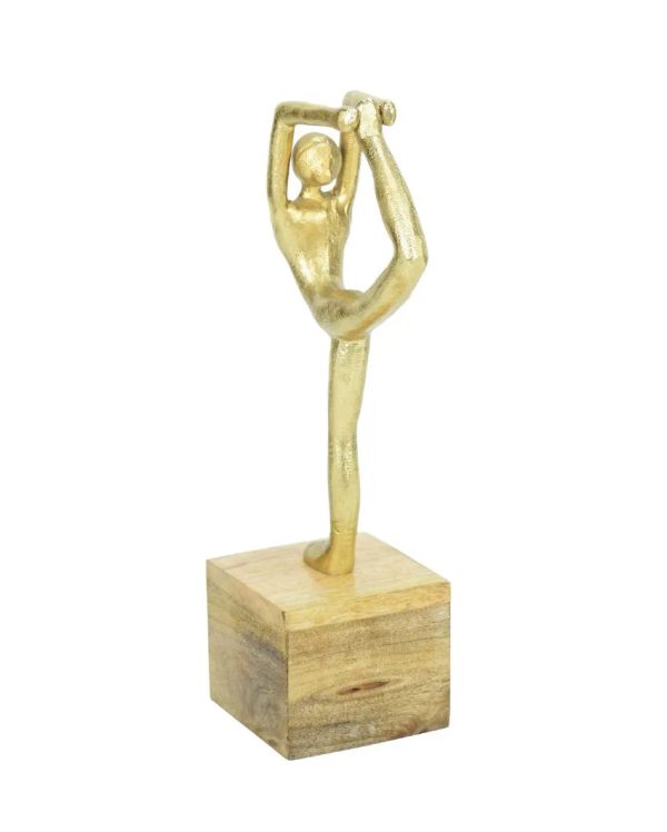 Balanced Blythe Yoga Lady Gold Figurine | 6 x 4 x 12 inches Hot on Sale