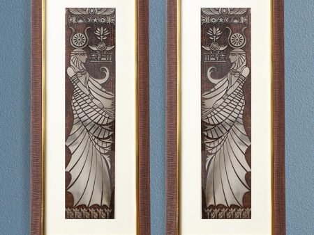 Dynamic Egyptian Goddess Wall Painting | 23 X 10 inches For Discount