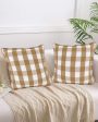 Beige Blanket Stitch Square Cotton Cushion Covers | Set of 2 on Sale