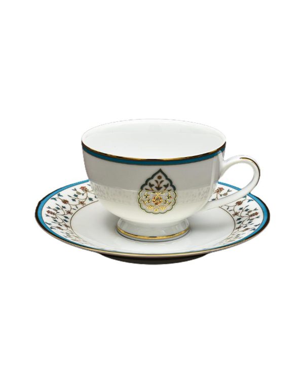 Mavi Porcelain Tea Cup & Saucer | Set of 12 Online Hot Sale