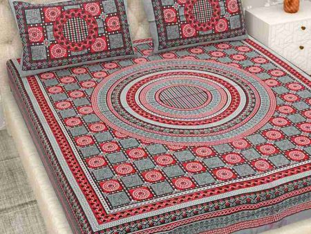 Beautiful Jaipuri Rangoli Hand Printed Cotton Queen Size Bedsheet | Queen Size | 92 x 87 inches Hot on Sale