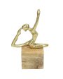 Meditative Marta Yoga Lady Gold Figurine | 6 x 4 x 10 inches Fashion