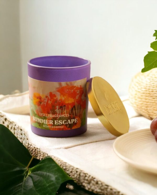 Summer Escape Glass Jar Scented Candle | 7.6 x 10.2 cm   3 x 4 inches Online Hot Sale