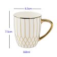 Golden Branch Pattern Fine Bone China Golden Tea Cups | 160ML | Set of 6 Online