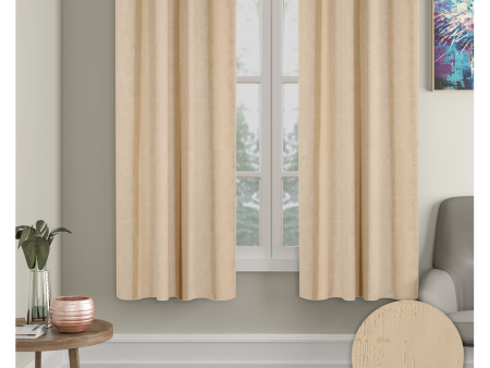 Cream Blackout Emboss Curtains | Set of 2 on Sale