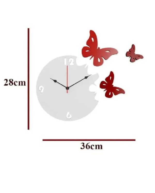 Wonderful Wall Clock With Butterfly For Discount