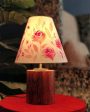 Elegant Pink Floral Shaded Cone Cotton Table Lamp | Pink Online