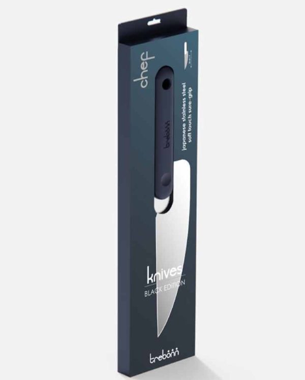 Black Stainless Steel Chef Knife With Soft Touch Anti Slip Handle | 2 x 11 inches Discount