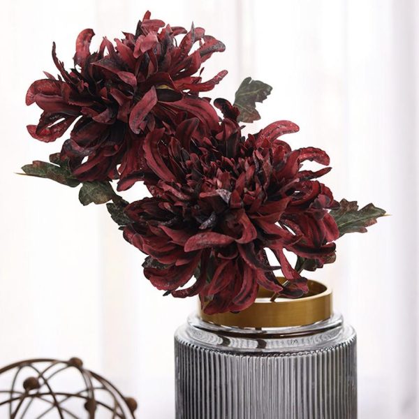 Autumn Chrysanthemum Artificial Flower | Set Of 2 | 1.6 feet| Vase Not Included For Sale