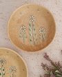 Beige Ceramic Artisan Handpainted Bloom Serving Bowls | Set Of 2 Sale