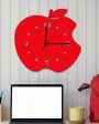 Time in Bloom Apple Shaped Wall Clock Online now