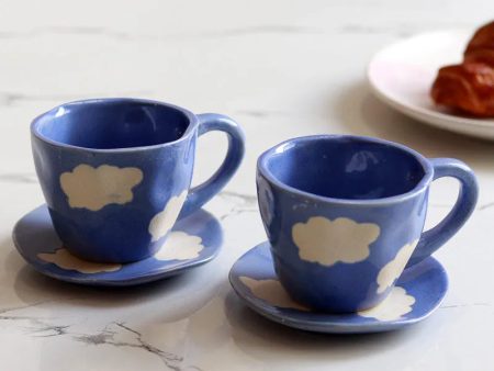 Cloud Mug With Saucer | Set of 2 For Cheap