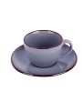 Blue Ceramic Cup and Saucer Set | 150 ML For Discount