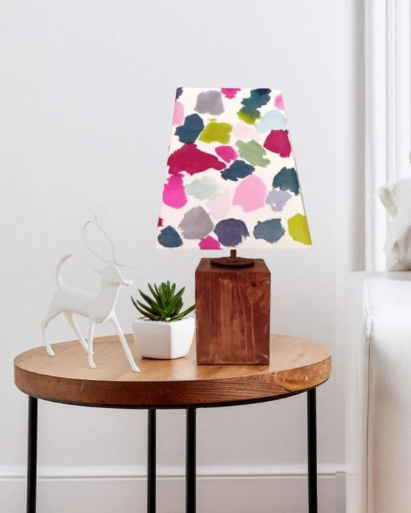 Patchy Abstract Shaded Empire Cotton Table Lamp Supply