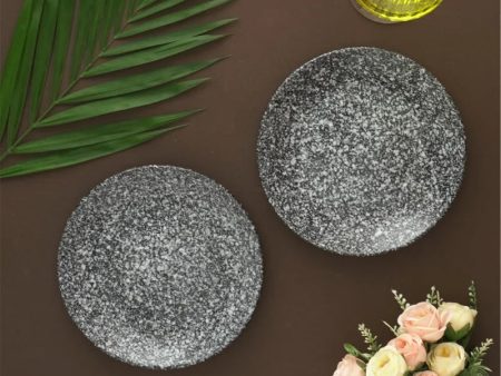 Marble Finished Ceramic Small Plates | Set of 2 | 7 Inches For Cheap