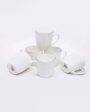 Embose Brik Gold Line Bone China Tea Cups | 175 ml | Set of 6 For Discount