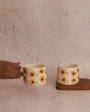 Sunflower Ceramic Stoneware Cups With Sunflower Design | Set Of 2 Online Hot Sale