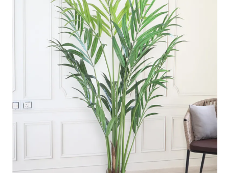 Bamboo Palm Artificial Plant With Black Plastic Pot | 6 Feet Discount