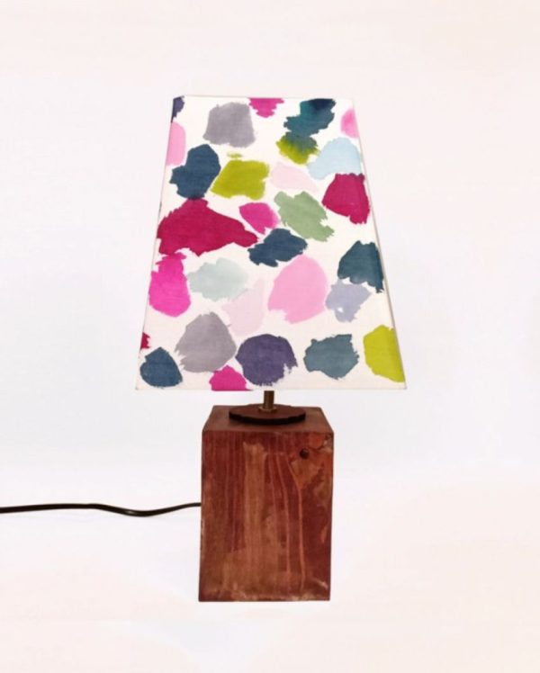 Patchy Abstract Shaded Empire Cotton Table Lamp Supply