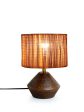 Bamboo Table Lamp With Wood Base | 7X12 Inches Supply