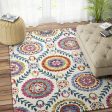 Artistic Suzani Hand Tufted Wool Carpet Unique Patterns | 5 x 8 Feet Discount