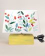 Rectangle Berries Shaded Cotton Table Lamp For Discount