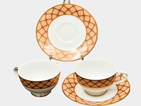 Angel Rope Porcelain Tea Cup & Saucer Set | Set of 6 Hot on Sale