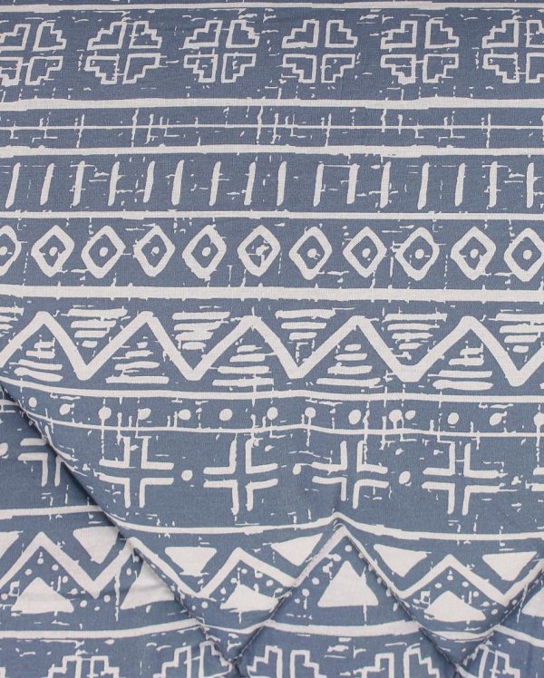 Blue Kullu Patti Cotton Comforter | Single Size | 60 x 90 inches Online now