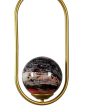 Doom Single 3D Glass Hanging In Golden Finish Ceiling Lamp Fashion