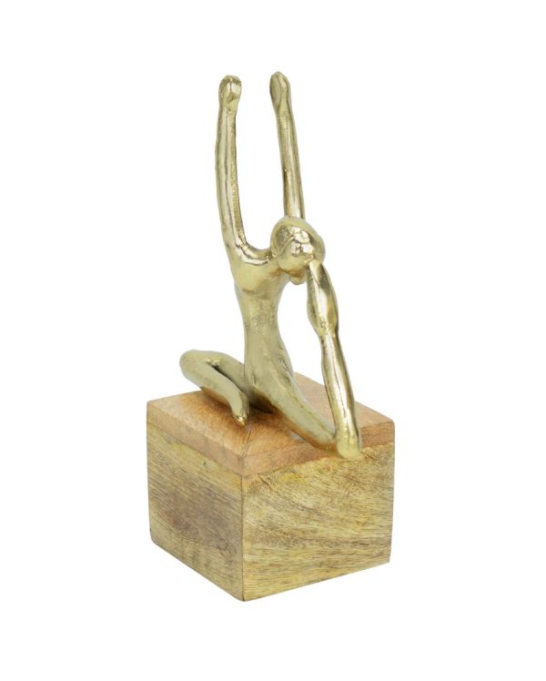 Meditative Marta Yoga Lady Gold Figurine | 6 x 4 x 10 inches Fashion