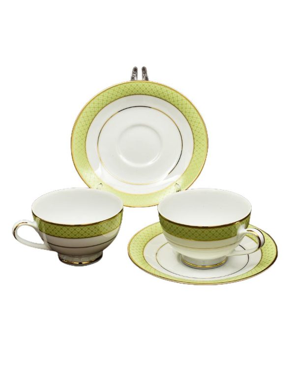 Princely Porcelain Tea Cup & Saucer Set | Set of 6 Hot on Sale